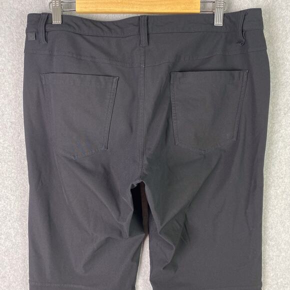 Lululemon Mens 34 ABC Slim Warpstreme in Black Performance Chino - Picture 6 of 9